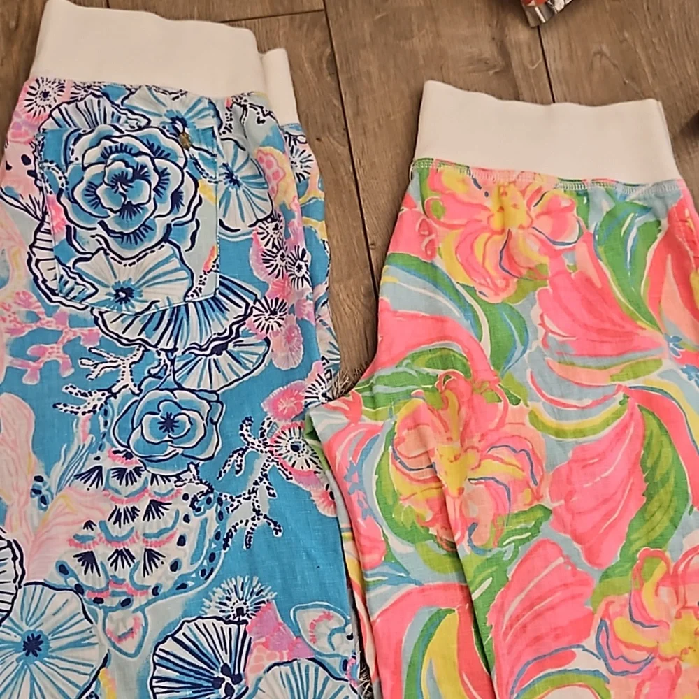 EUC Lily Pulitzer "The Beach pant" 2 pair - Picture 1 of 14